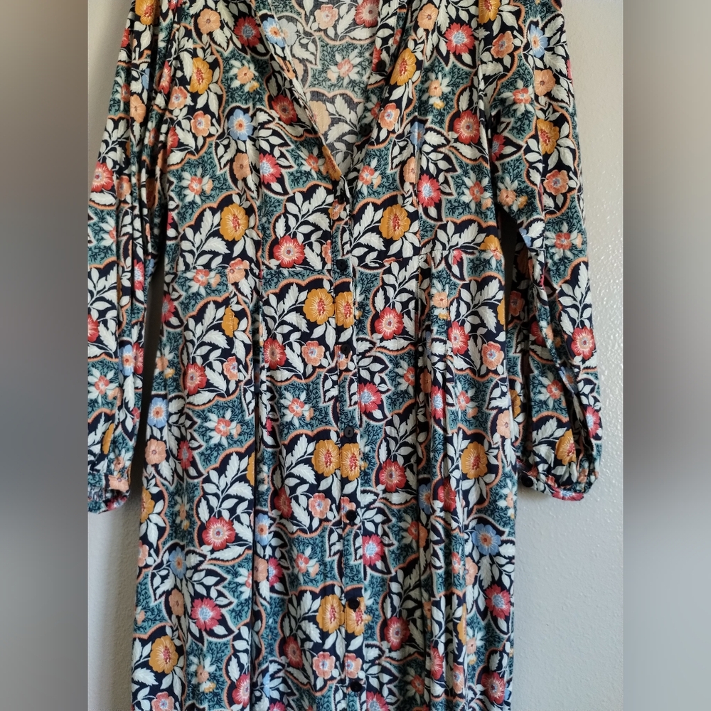 Universal Thread Floral Long-Sleeve Dress – Size Small